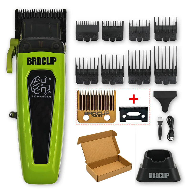 Professional BRDCLIP BRD106 2025 New Hair Clipper 7500RPM 5 Speed Control Hair Salon Trimmer DLC Blade with Charging Base Barber