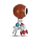 925 Sterling Silver Boy Girl and Heart Shape Pendant Charm Couple Lovers Bead Fit Pandora Original Bracelet DIY Jewelry Making