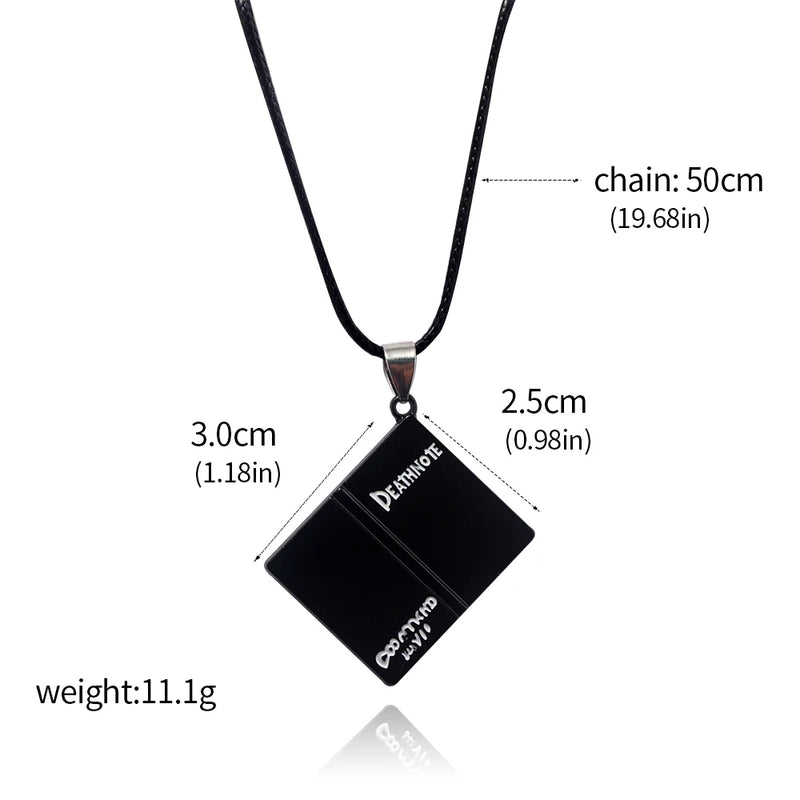 Anime Death Note Keychain Double L Black Notebook Pendant Keyring Cospaly Key Props for Women Men Jewelry Gifts Accessories