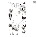 1Sheet Waterproof Temporary Tattoo Sticker 3D Butterfly Theme Fake Tattoo for Women Body Leg Arm Art
