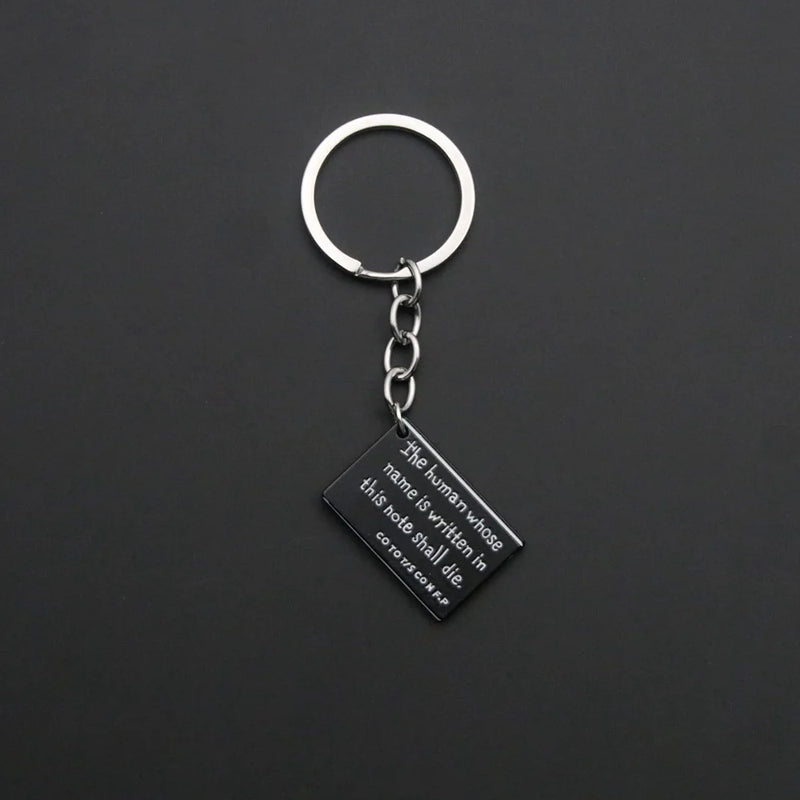 Anime Death Note Keychain Double L Black Notebook Pendant Keyring Cospaly Key Props for Women Men Jewelry Gifts Accessories