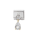 New Fashion Colour Glaze Star Shiny CZ Italian Links Charm Fit 9mm Stainless Steel Bracelet Jewelry DIY Making