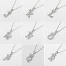 Necklace Crown Cubic Zircon Alphabet Pendants Gold A-Z Letter Pendant Necklace Shinning 26 Initial Collares Jewelry Full Zircon