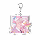 Game Love And Deepspace Rafayel Xavier Zayne Cosplay Key Chain Acrylic Keychains Backpack Pendant Key Ring Accessories