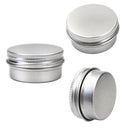 10pcs Aluminum Tin Metal Container 5g 10g 15g 20g 30g 50g 60g 100g Cosmetic Face Eye Cream Packing Empty Can Lip Balm Candle Jar