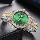 Hip Hop Iced Out Watch Men Luxury Brand Diamond Men's Watches Calendar Quartz Wristwatches Male Clock Gift for Men Drop Shipping