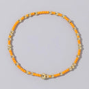 1pc Beach Vocation Themed Mixed Color Design 18K Gold Plated Copper & Bead Bracelet Cute & Luck For Festival Jewelry Gift