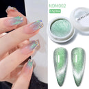 Reflective Magnetic Nail Powder Black Blue Chameleon Glitter Dust Metallic Chrome Shiny Pigment Nail Art Manicure Decoration DIY