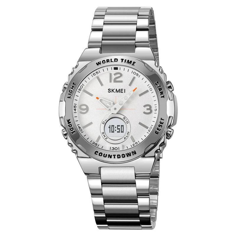 Reloj electrónico SKMEI 2310 resistente al agua para hombre, reloj de pulsera digital de acero inoxidable, reloj de lujo para hombre, reloj con movimiento, reloj para hombre