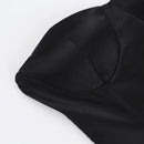 Fashion Sleeveless Backless High Waist Short Ruched Dresses for Women Sexy Strapless Slim A-line Pleated Mini Red Party Dress