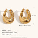 أقراط نسائية من La.Muses بتصميم غير منتظم من الفولاذ المقاوم للصدأ على شكل سماء مرصعة بالنجوم، عصرية ومقاومة للماء، هدايا مجوهرات نسائية