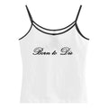 EMO Lace Y2k Tank Top Harajuku Letter Print Rock Goth Retro Crop top Streetwear Punk Sleeveless T-shirt Hiphop Spice Girls Sling