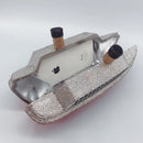 New Boat Crystals Clutch Purse RED Blue Women Gems Evening Clutch Bag Wedding Bridal Minaudiere Rhinestones Handbags and Purses
