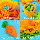 Durable Dog Snuffle Mat Puppy Sniffing Puzzle Toys Interactive Nonslip Pet Feeding Mat Portable Squeaky Slow Feeder For All Dogs