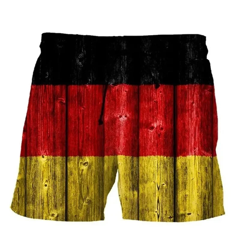 3D Print Germany National Emblem Flag Beach Shorts For Men Casual Seaside Swim Trunks Beachwear Kids Quick Dry Swim Shorts Homme