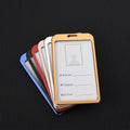 Women Men Bank Credit Card ID Holder Aluminium Alloy Business Card Case Work Card Badge Lanyard Holder Protector Cover