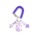 Creative Candy Color Flower Heart Pendant Keychain Cute Small Flower Key Ring Bag Pendant Accessories Luminous Turtle Pendant