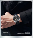 OFNS New Style Fashion 8033 Men's Quartz Watch Simple Fashion Waterproof Calendar Watch Casual Silicone Strap Watch Wristwatch