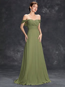 Mgiacy Vestido largo de gasa con escote en forma de corazón, cintura y pliegues, vestido de noche, vestido de fiesta, vestido de dama de honor