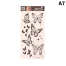 1Sheet Waterproof Temporary Tattoo Sticker 3D Butterfly Theme Fake Tattoo for Women Body Leg Arm Art