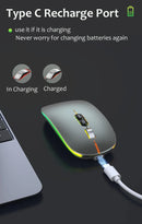 Xiaomi Dual Mode Mouse Wireless Backlight 2.4G Bluetooth Type-C Rechargeable 1600 DPI Adjustable Silence Boss Button Office Home