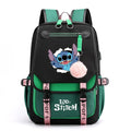 Disney Lilo Stitch Backpacks Teenager USB Charging Laptop Backpack Women Men Rucksack Travel Bag Mochila