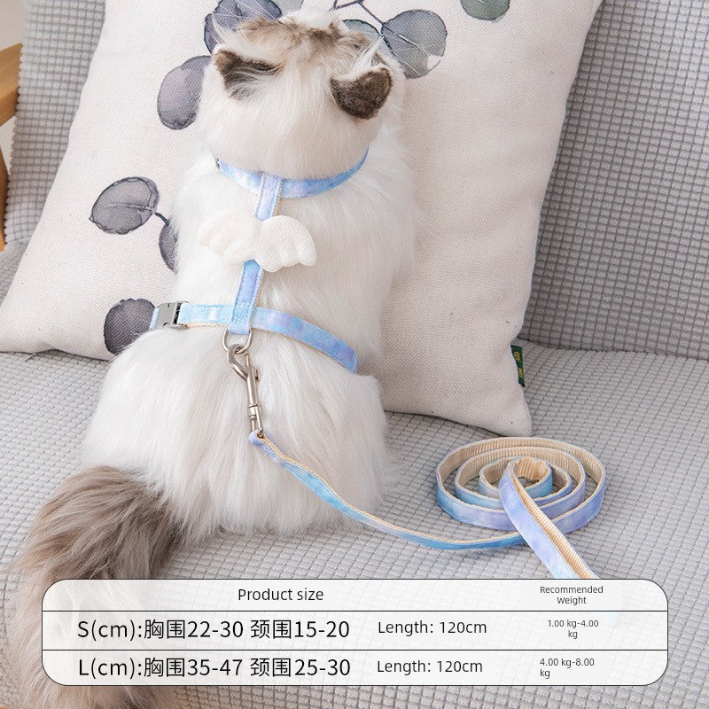 Cat Pulling Rope Cute Backpack I-Shaped Anti Breaking Loose Cat Rope Cat Chain Special for Going out Chest Strap Cat Rope