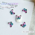 30PCS 3D Acrylic Butterfly Nail Art Charms Parts Glitter Accessories For Manicure Decor Nails Decoratoin Supplies Material Tool