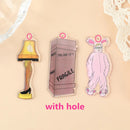 6Pcs Halloween Charms Creative Acrylic Fragile Strange Desk Lamp Pendant  Jewlery Findings For Necklace Keychain  Diy