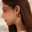 أقراط نسائية من La.Muses بتصميم غير منتظم من الفولاذ المقاوم للصدأ على شكل سماء مرصعة بالنجوم، عصرية ومقاومة للماء، هدايا مجوهرات نسائية