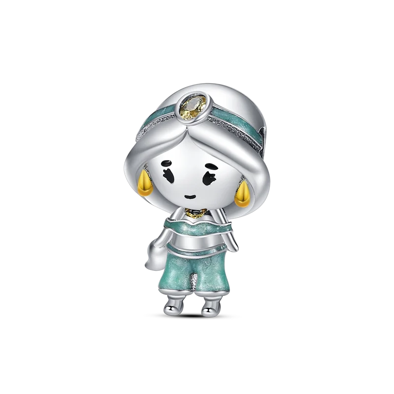 925 Sterling Silver Boy Girl and Heart Shape Pendant Charm Couple Lovers Bead Fit Pandora Original Bracelet DIY Jewelry Making