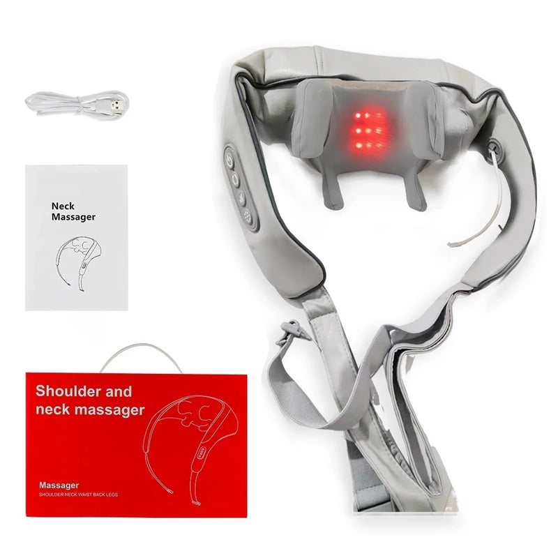 Wireless Trapezius Neck Back Massager 3 Models Electric Shoulder Kneading Shawl Cervical Deep Tissue Relaxing Massage Pillow New