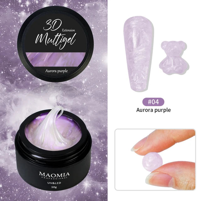 Non stick hand Extension gel Soft Solid Gel Polish 3D Multigel Stereoscopic Carved Gel Soak Off UV LED Nail Painting Sculpture