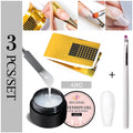 2/3pcs Extension Nail Polish Set Clear White Pink Gold Foil Glitter Quick Builder Gel Uv Led Nail Glue Nail Tips Extension Kit