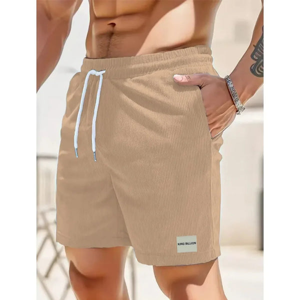 Summer Corduroy Male Casual Shorts Male Running Sport Shorts Men's Comfortable Streetwear Men's Solid Straight Short Pants