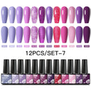 Mtssii 10PCS Reflective Gel Nail Polish Set Fluorescent Glitter Semi Permanent Hybrid Gel Varnish Soak Off UV Lamp For Manicure