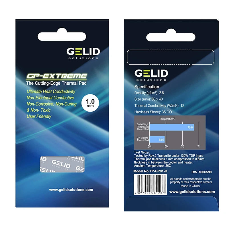 GELID GP-EXTREME Thermal Pad12W CPU/GPU Graphics Card Motherboard high-performance Pad Heat Dissipation Silicone Pad Multi-Size