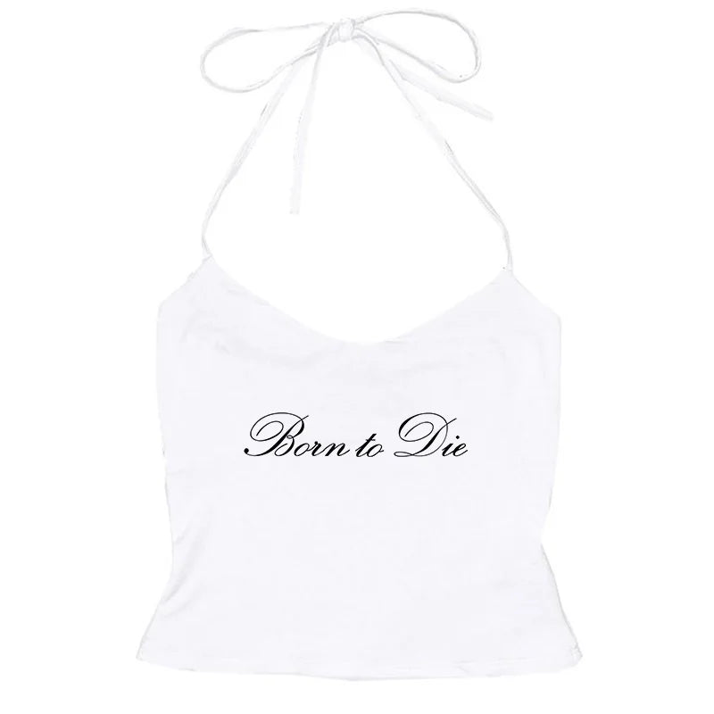 EMO Lace Y2k Tank Top Harajuku Letter Print Rock Goth Retro Crop top Streetwear Punk Sleeveless T-shirt Hiphop Spice Girls Sling