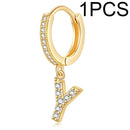 A-Z Letters Initial pendant earrings Hoop Earrings men Golden Color Jewelry Earring Aretes Alphabet name earrings women 1pcs