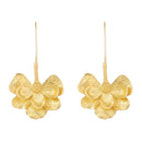 Gold Color Flower Earrings Palace Alloy Flower Women's Earrings Fashion Wedding Gift Accessories Wholesale