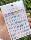 Newest Black Numbers English Letter Design 3d Self Adhesive Decal Slider DIY Decoration Manicure Tools Nail Sticker Accessories