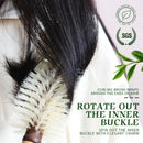 فرشاة شعر بشعيرات الخنزير المخصصة بمقبض من الفلين ومشط شعر أسطواني دائري لتجعيد الشعر وفرشاة شعر أسطوانية مضادة للكهرباء الساكنة وأمشاط خشبية