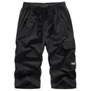 Men's Summer Quick Dry 3/4 Pants Lightweight Capri Shorts Hiking Fishing Travel Casual Cargo Shorts Pants Men Gym Shorts 7XL 8XL