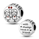 925 Sterling Silver Boy Girl and Heart Shape Pendant Charm Couple Lovers Bead Fit Pandora Original Bracelet DIY Jewelry Making