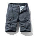 Summer Men Cargo Cotton Shorts Pants Mens Clothing Elastic Waist Casual Solid Beach Jogger Multi Pocket Shorts Male 40