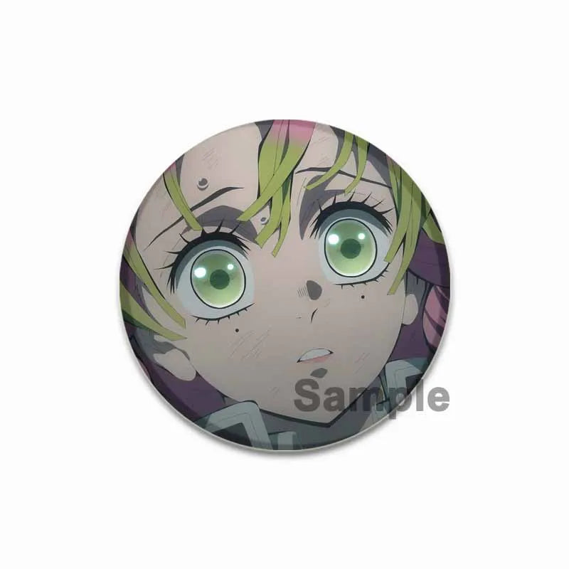 58mm Round Cartoon Brooches Kanroji Mitsuri Pins Anime Badge for Backpack Accessories Hat Decoration HD Print Handmade Gifts