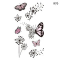 1Sheet Waterproof Temporary Tattoo Sticker 3D Butterfly Theme Fake Tattoo for Women Body Leg Arm Art