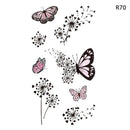 1Sheet Waterproof Temporary Tattoo Sticker 3D Butterfly Theme Fake Tattoo for Women Body Leg Arm Art