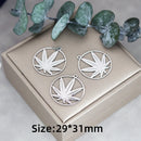 3pcs Vintage Lotus Flower/Potted Plant/Maple Leaf Art Line DIY Tassels Earrings Necklace Jewelry Making Titanium Steel Pendant