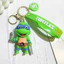Anime Ninja Turtle Figure Keychain Teenage Mutant Ninja Turtles Raphael Donatello Doll Keyring Car Key Bag Ornament Gift